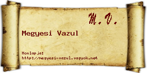 Megyesi Vazul névjegykártya